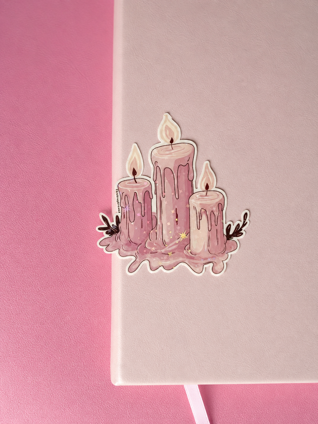 Pink Candle Sticker