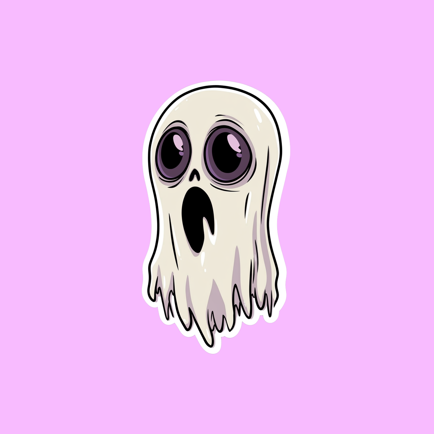 Spooky Ghost Sticker 3"