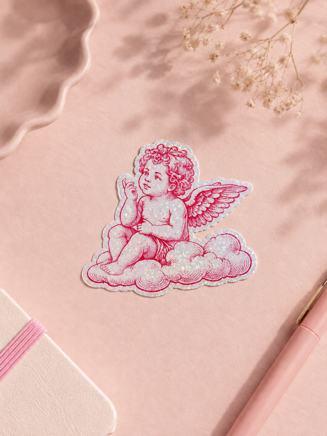 Cherub On Clouds Sticker