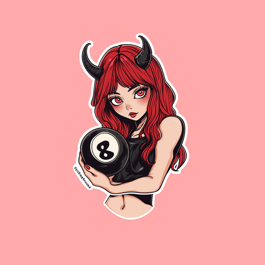 Demon Girl with 8ball