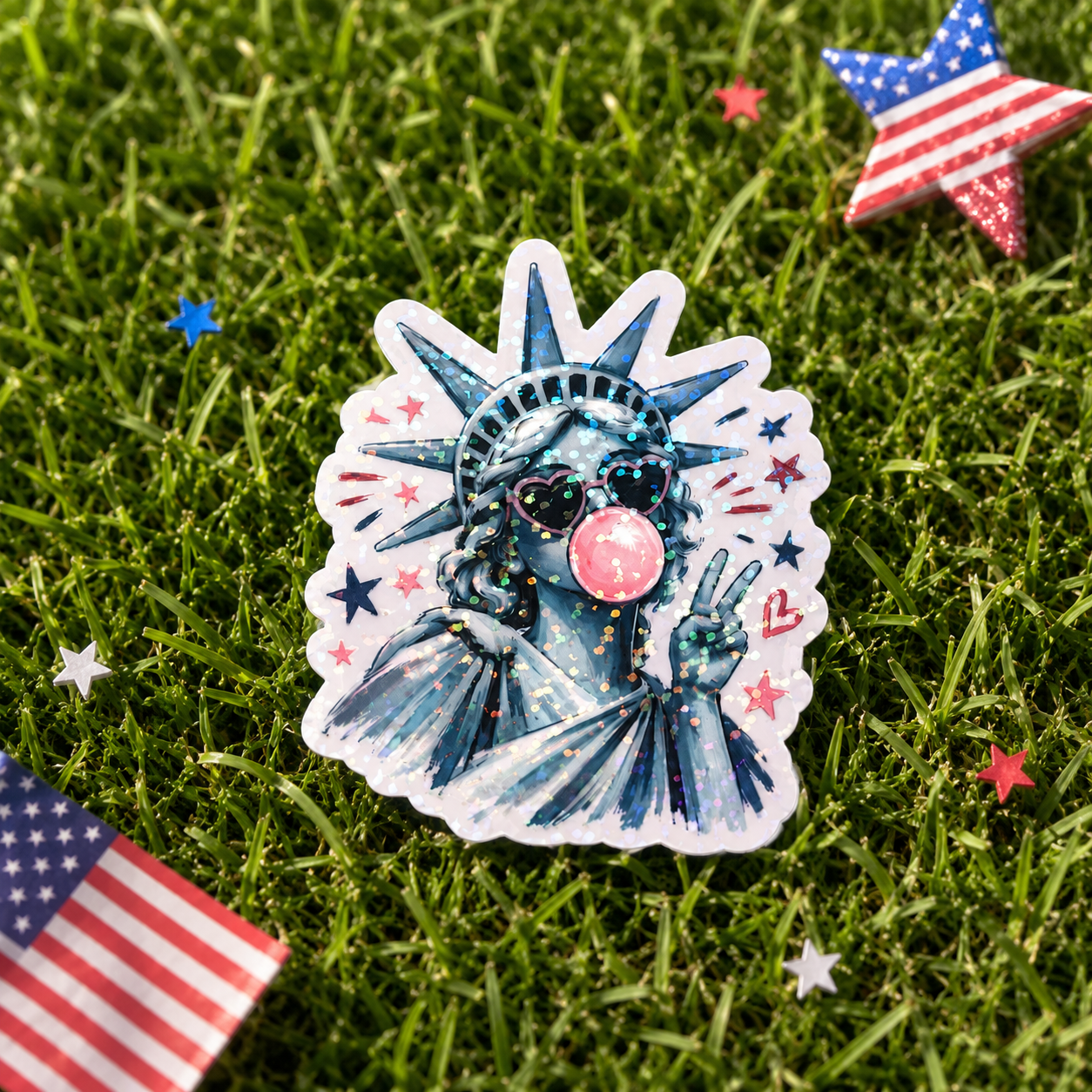Statue of Liberty Bubblegum Sticker
