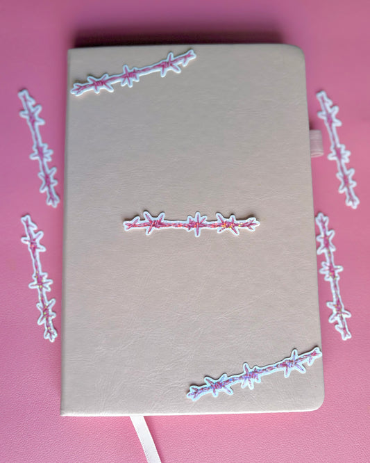 Pink Barbwire Sticker