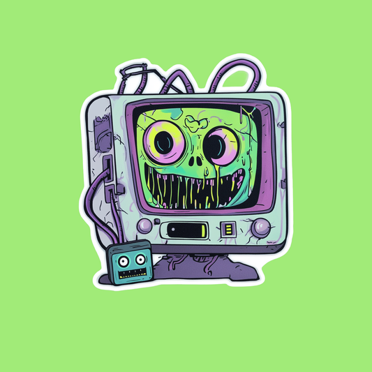 Spooky Tech Computer Sticker